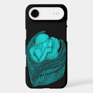 Angels Kissing , black and green Design iPhone 17 Air Case