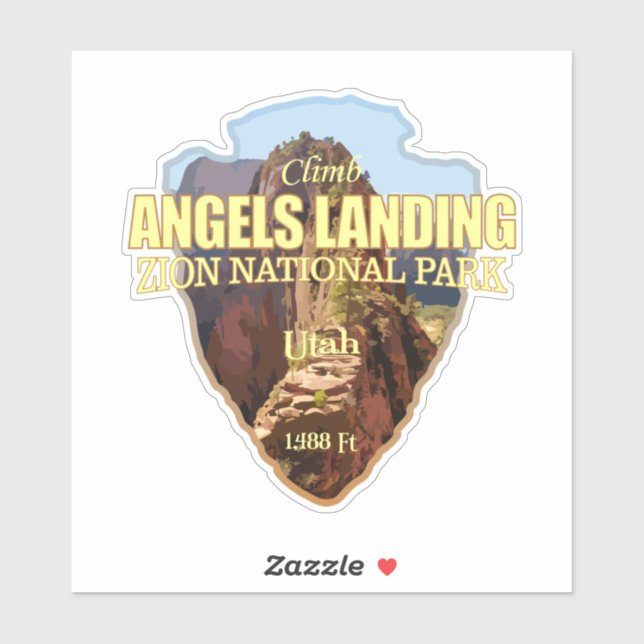 Angels Landing (arrowhead) Sticker (Sheet)