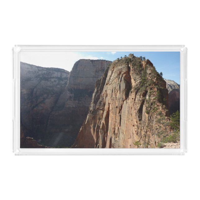 Angels Landing at Zion National Park Acrylic Tray (Front)