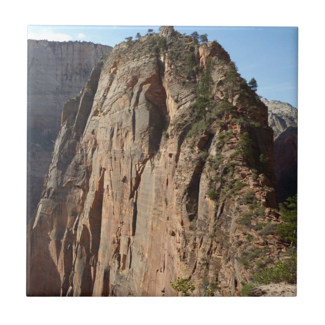 Angels Landing at Zion National Park Ceramic Tile (Front)