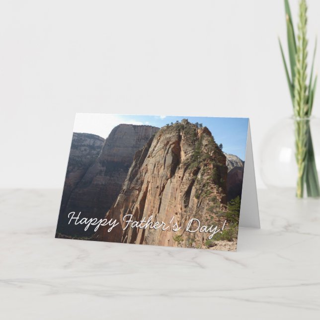 Angels Landing at Zion National Park Father's Day Card (Front)