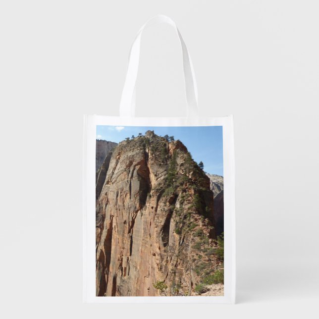 Angels Landing at Zion National Park Grocery Bag (Front)