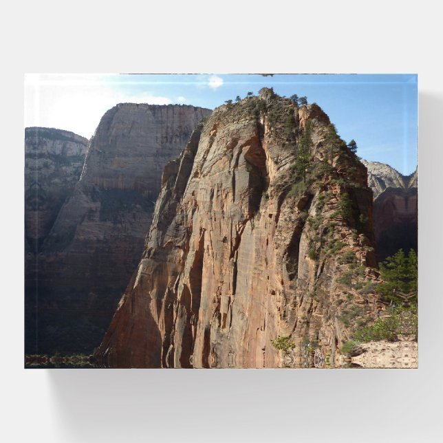 Angels Landing at Zion National Park Paperweight (Front)