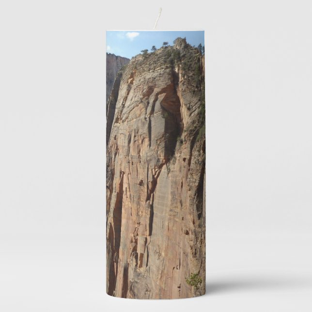 Angels Landing at Zion National Park Pillar Candle (Front)