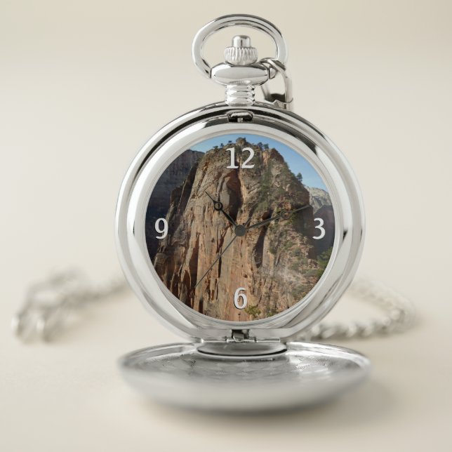 Angels Landing at Zion National Park Pocket Watch (Inside)