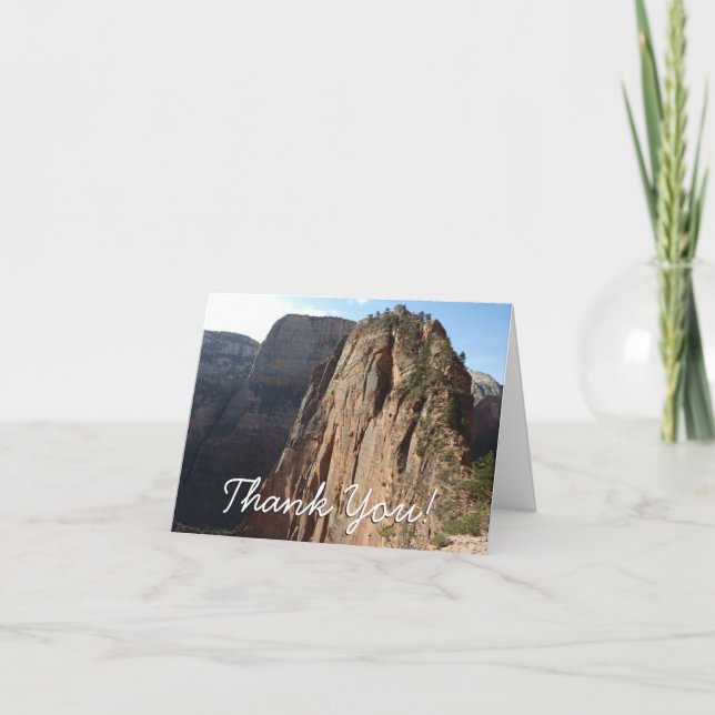 Angels Landing at Zion National Park Thank You Card (Front)
