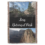 Angels Landing at Zion National Park Throw Blanket