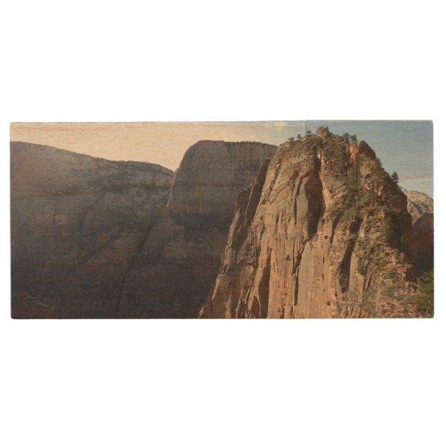 Angels Landing at Zion National Park Wood Flash Drive (Front)