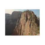 Angels Landing at Zion National Park Wood Poster