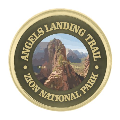 Angels Landing Gold Finish Lapel Pin