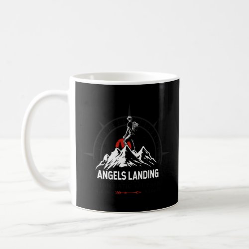 Angels Landing Trail Utah Hiker Compass Emblem Pre Coffee Mug