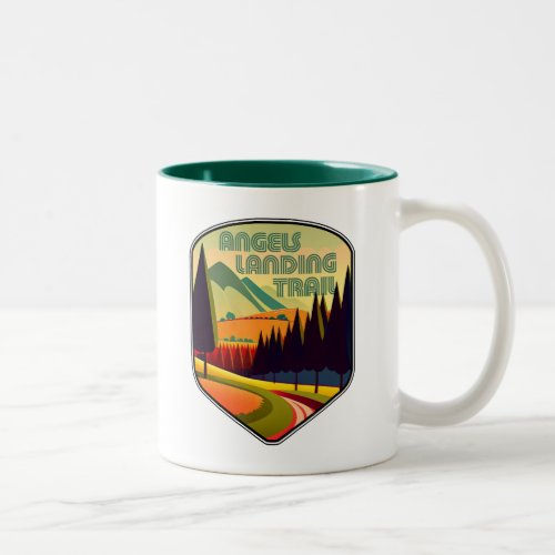 Angels Landing Trail Zion National Park Colors Two_Tone Coffee Mug