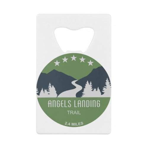 Angels Landing Trail Zion National Park Credit Card Bottle Opener