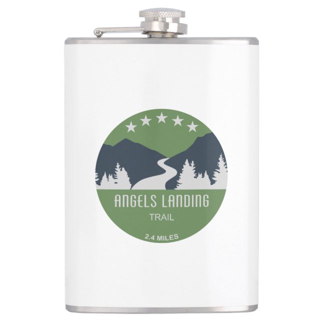 Angels Landing Trail Zion National Park Flask (Front)