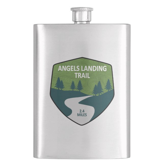 Angels Landing Trail Zion National Park Flask (Front)