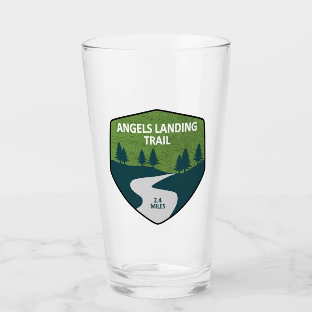 Angels Landing Trail Zion National Park Glass (Front)