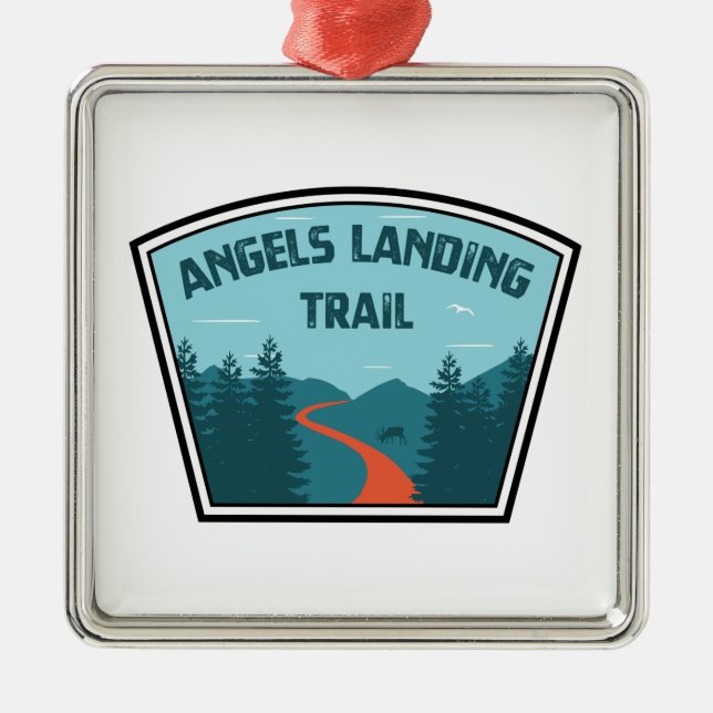 Angels Landing Trail Zion National Park Metal Ornament (Front)