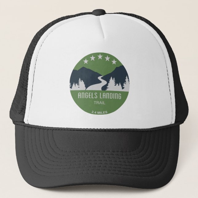 Angels Landing Trail Zion National Park Trucker Hat (Front)