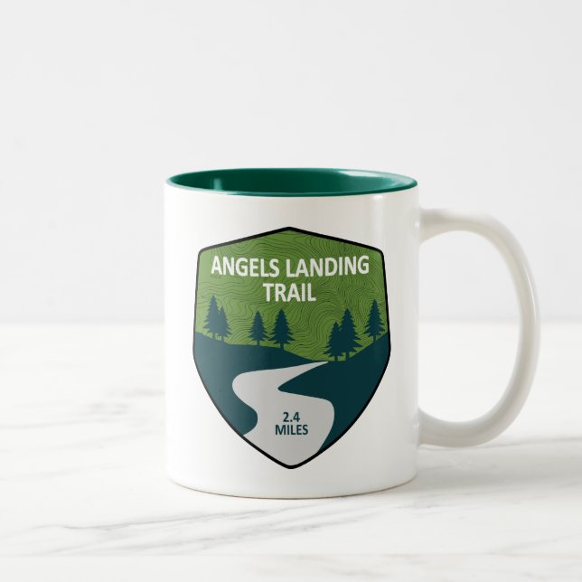 Angels Landing Trail Zion National Park Two-Tone Coffee Mug (Right)