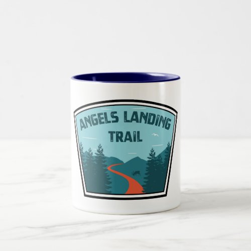 Angels Landing Trail Zion National Park Two_Tone Coffee Mug