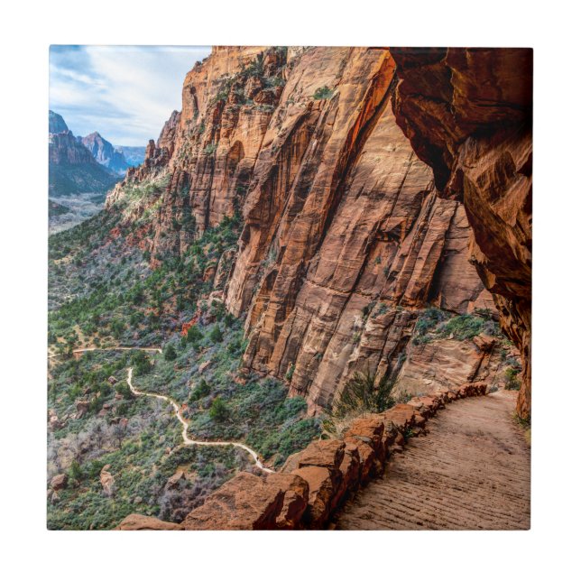 Angel's Landing Trail Zion National Park - Utah Ceramic Tile (Front)
