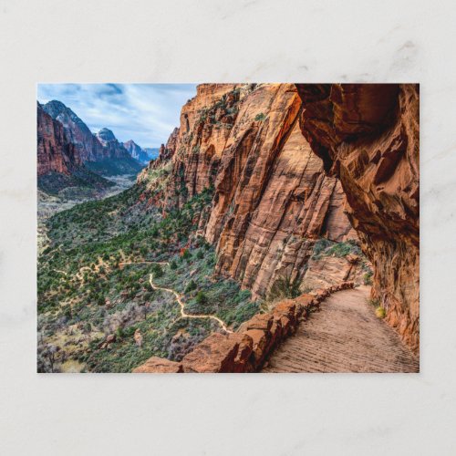 Angels Landing Trail Zion National Park _ Utah Postcard