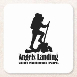 Angels Landing - Zion National Park  Square Paper Coaster