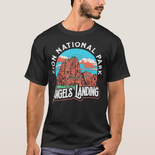 Angels Landing Zion National Park Vintage Graphic  T_Shirt