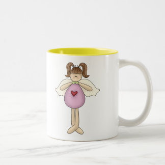 Angels Little Heart Two-Tone Coffee Mug