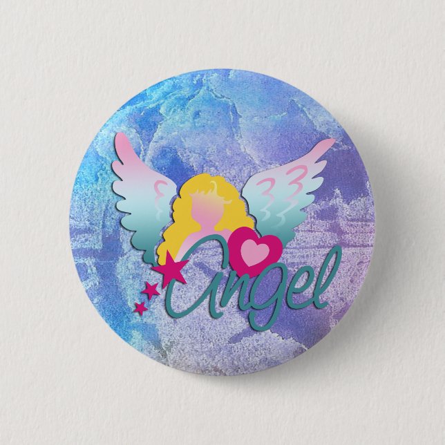 Angels Love Pinback Button (Front)
