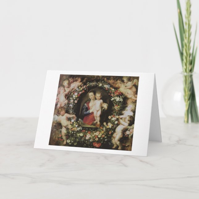 Angels Madonna and Child Rubens Fine Art Card (Front)