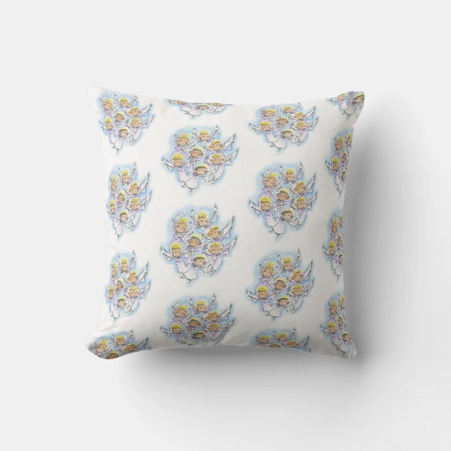Angels Magnet Throw Pillow (Front)