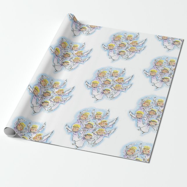 Angels Magnet Wrapping Paper (Unrolled)