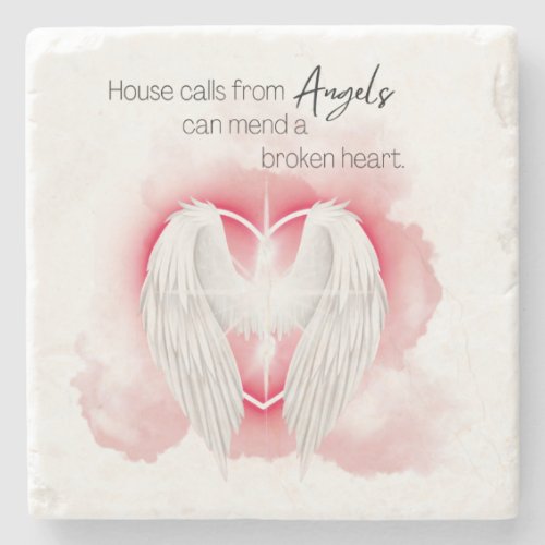 Angels  Mend a Broken Heart Stone Coaster