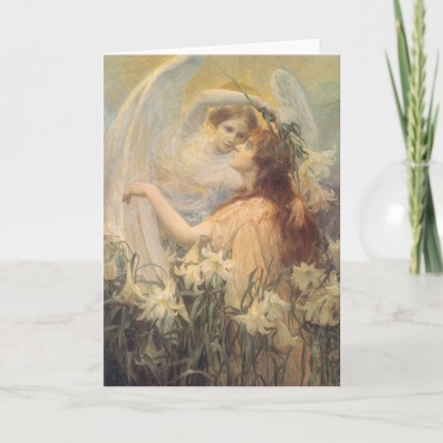 Angels Message by George Swinstead Vintage Art Card