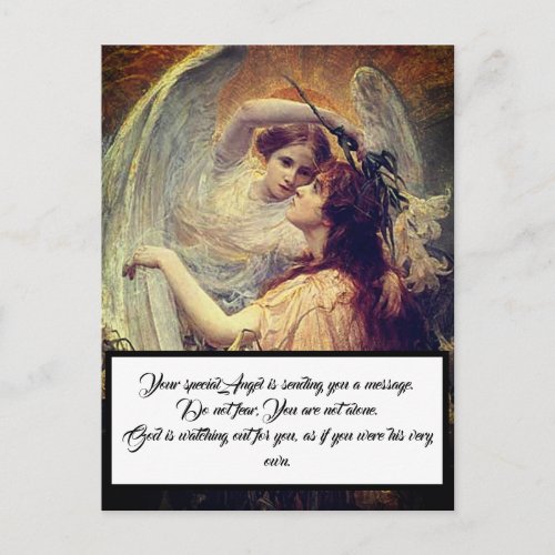 Angels messages postcard