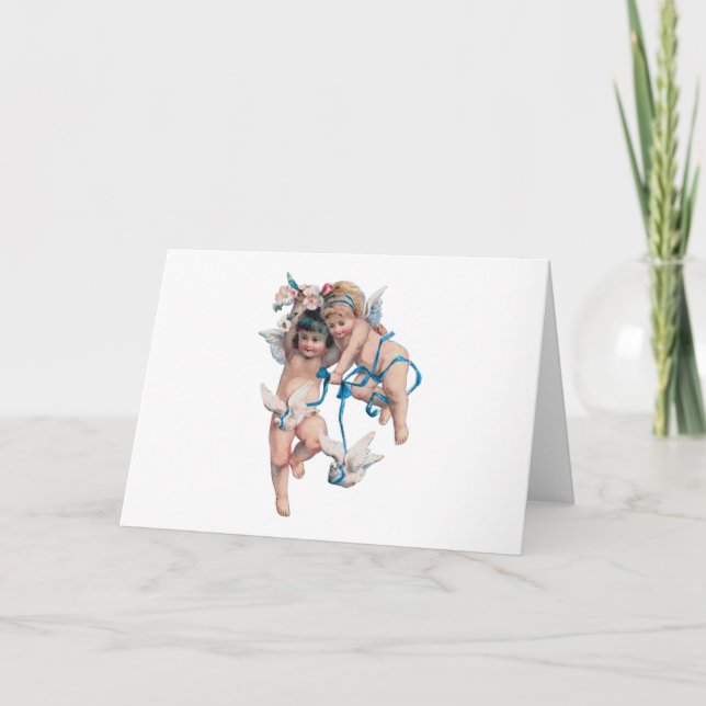 ANGELS OF PEACE ON EARTH GOOD WILL TOWARD MEN HOLIDAY CARD (Front)