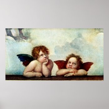 Angels Of The Sistene Madonna Poster by historicimage at Zazzle