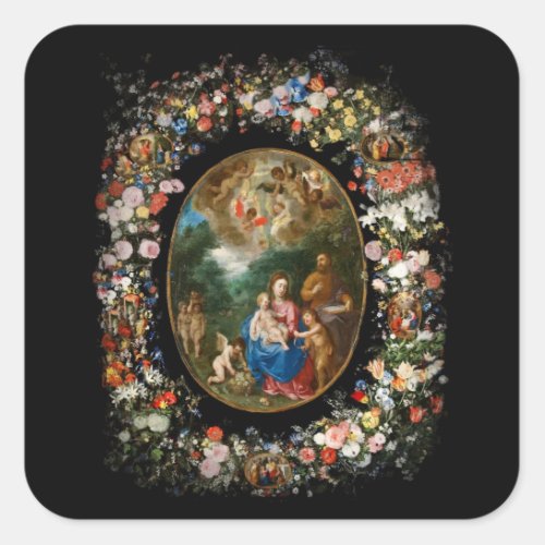 Angels Offering Gifts Square Sticker