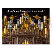 Angels on Chester organ big Christmas card (Front Horizontal)