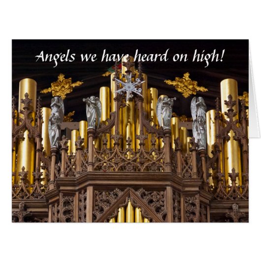Angels on Chester organ big Christmas card (Front Horizontal)