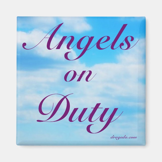 Angels on Duty - From the Poem of the Same Name Magnet (Front)