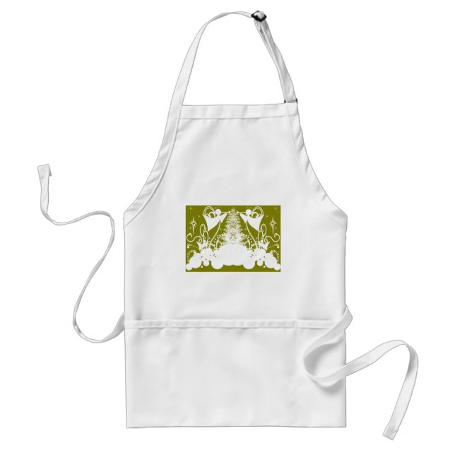 Angels on Green Adult Apron (Front)