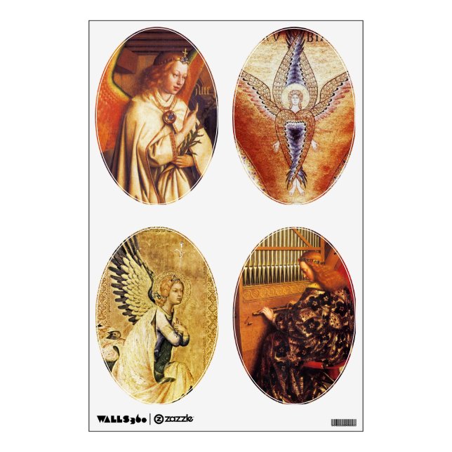 ANGELS OVALE CHRISTMAS COLLECTION WALL DECAL (Front)