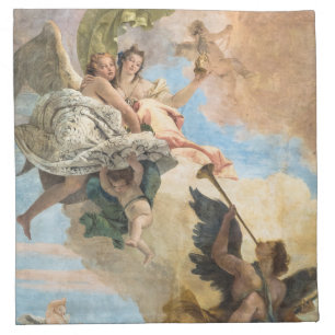 Angels painted in classic style cloth napkin