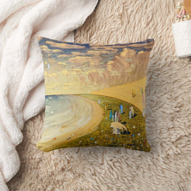 Angels (Paradise) | Mikalojus Ciurlionis | Throw Pillow (Blanket)