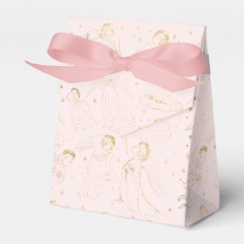 Angels Pattern On Pink Favor Boxes by paesaggi at Zazzle
