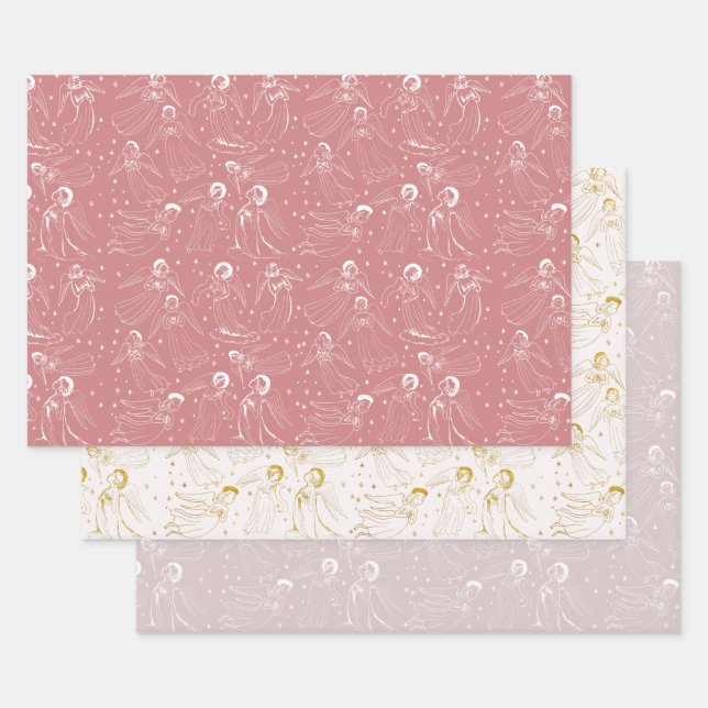 angels pattern | set I Wrapping Paper Sheets (Set)