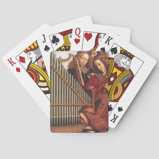 ANGELS PLAYING MUSIC by Jan Van Eyk Poker Cards (Back)