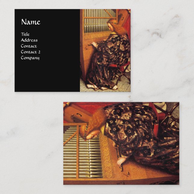 ANGELS PLAYING MUSIC ,detail Business Card (Front/Back)